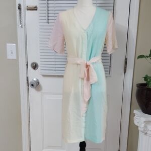 Modcloth Pastel Colorblock Midi Dress